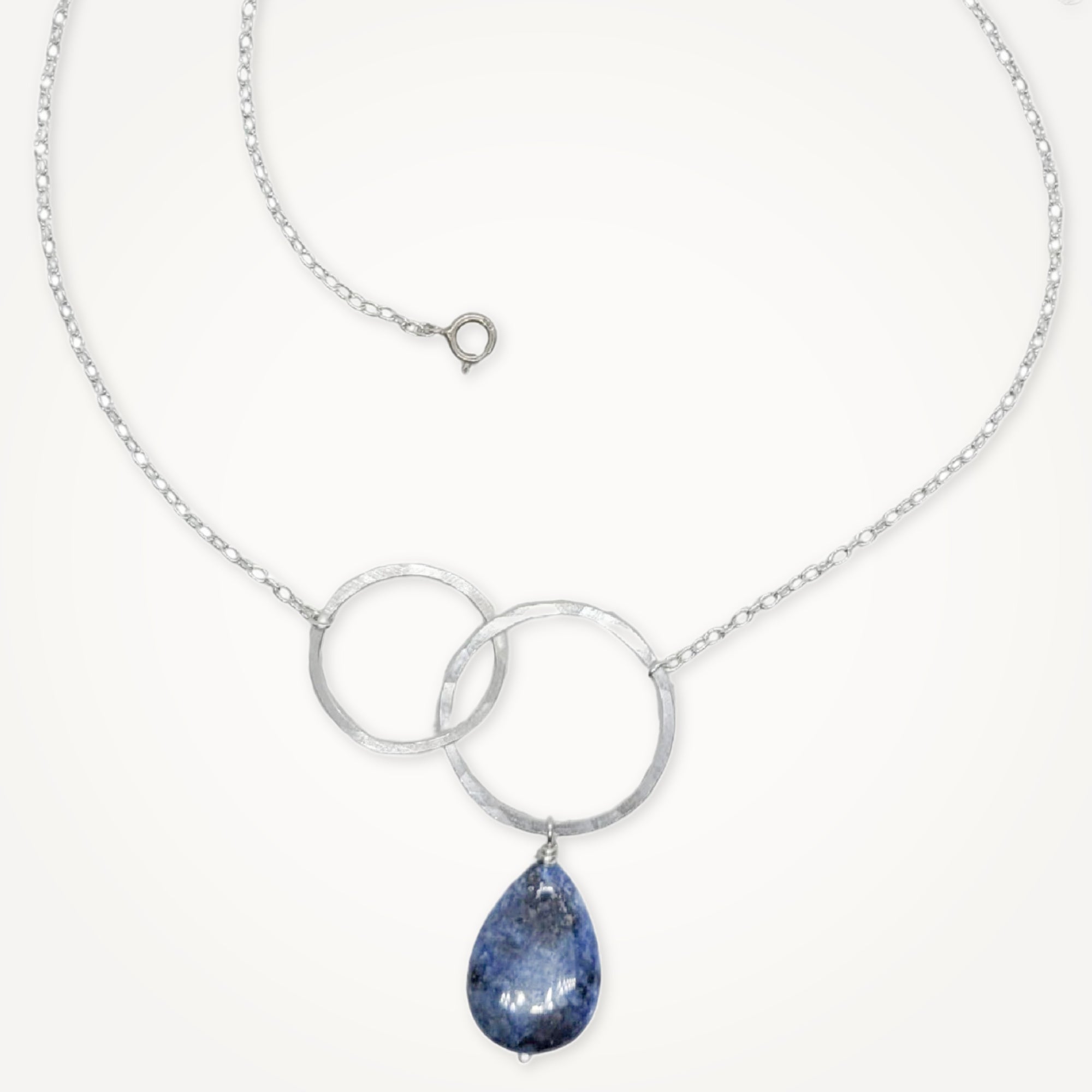 Moon Halo Necklace • Blue Dumortierite