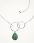 Moon Halo Necklace • Green African Jasper