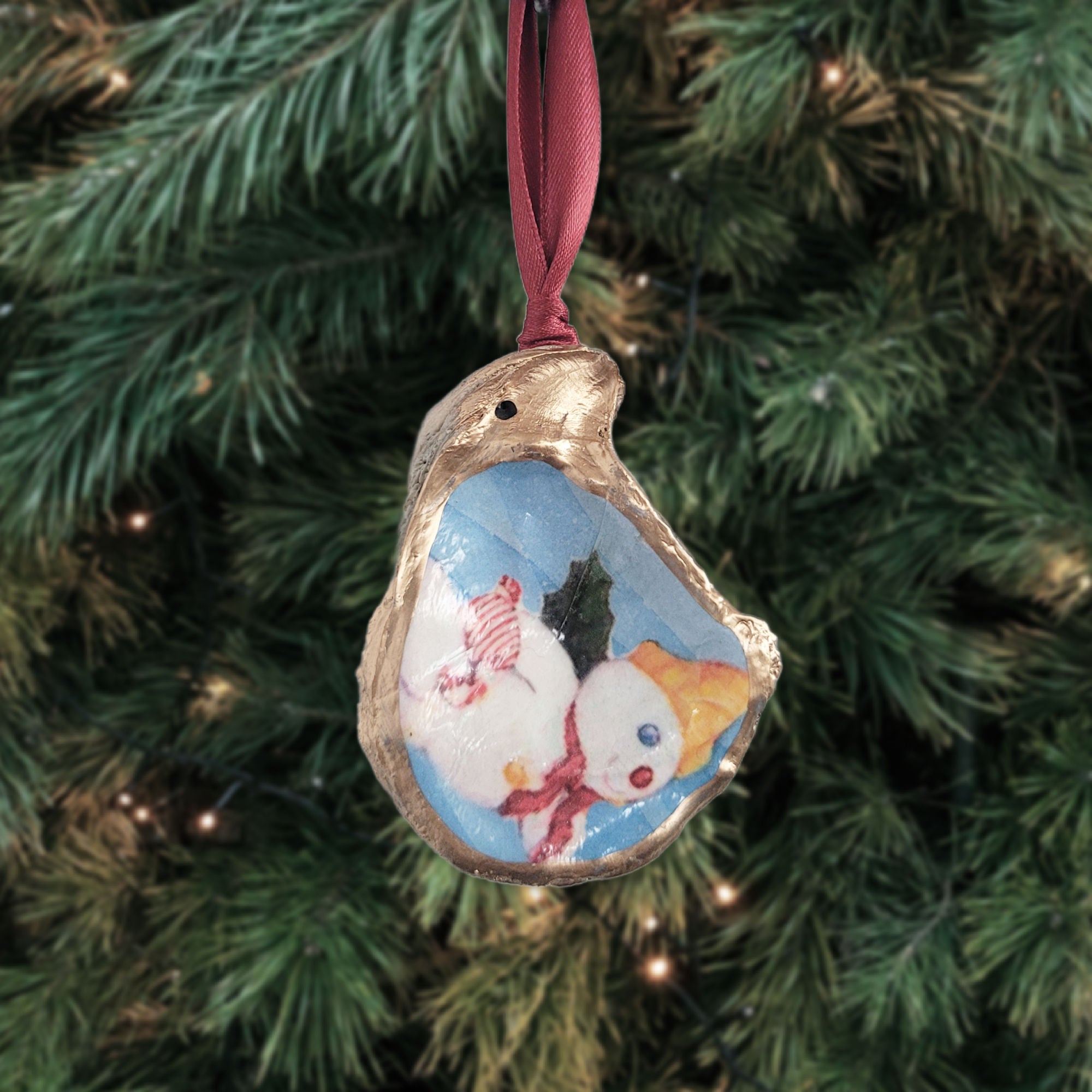 Mr. Bingle Christmas Tree Ornament • Oyster Shell