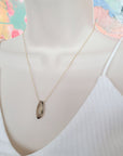 Smokey Quartz Navette Necklace