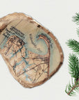 Norfolk Map Ornament • Oyster Shell