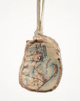 Norfolk Map Ornament • Oyster Shell