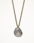 Etched Oyster Pendant Necklace