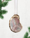 New Orleans Map Oyster Shell Ornament • Plan of NOLA