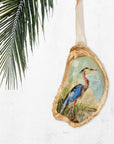 Blue Heron Ornament • Oyster Shell