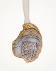 New Orleans Map Oyster Shell Ornament • Algiers Point