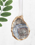 New Orleans Map Oyster Shell Ornament • Algiers Point