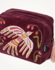Plume Embroidered Pouch