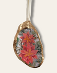 Pointsettia Flower • Oyster Shell Ornament