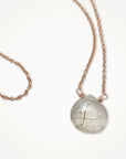 Rutilated Quartz & Rose Gold Necklace
