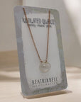 Rutilated Quartz & Rose Gold Necklace