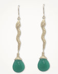 Gold Snake Earrings • Malaysian Jade