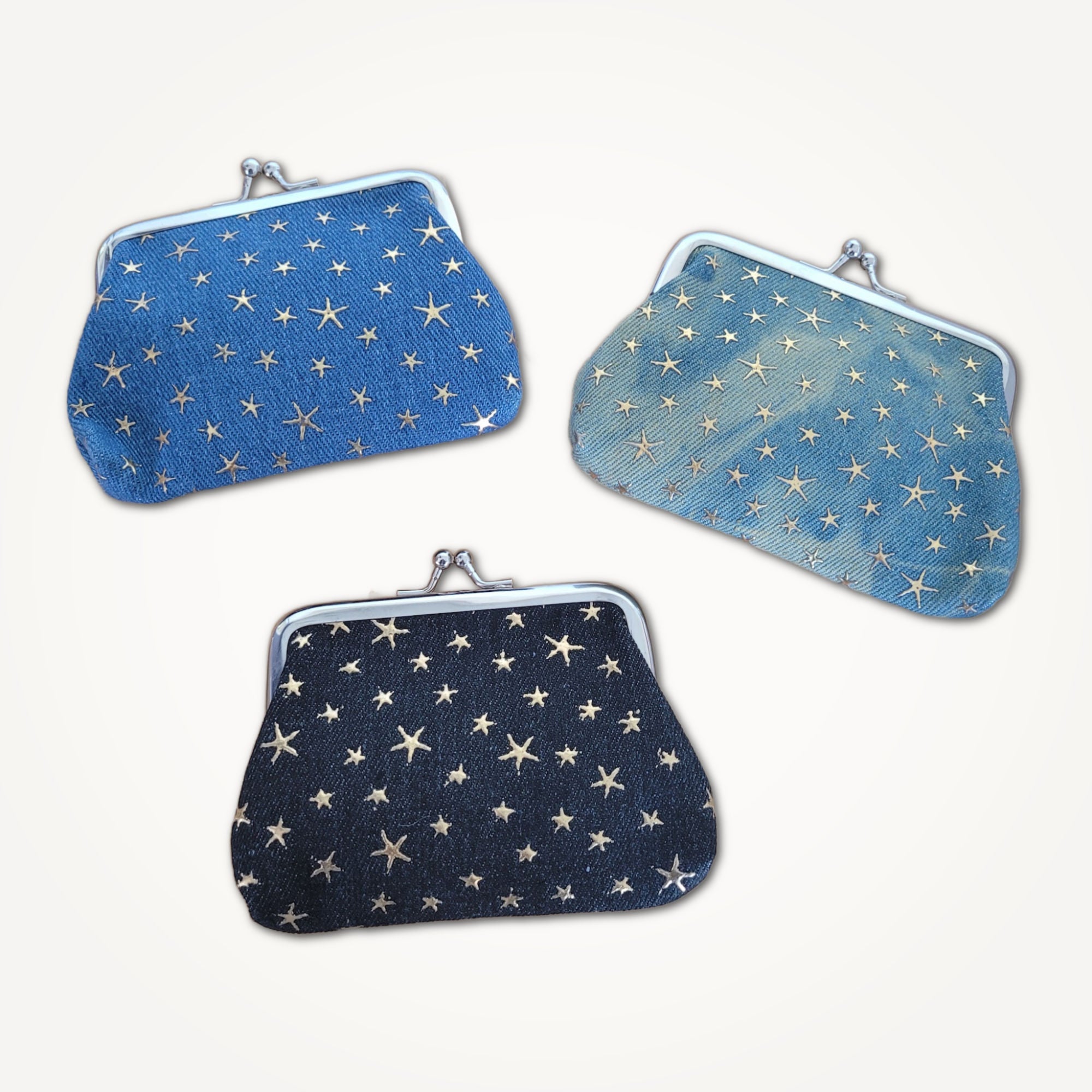 Denim Cosmos Coin Pouch