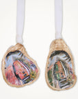 New Orleans Street Car Ornament • Oyster Shell