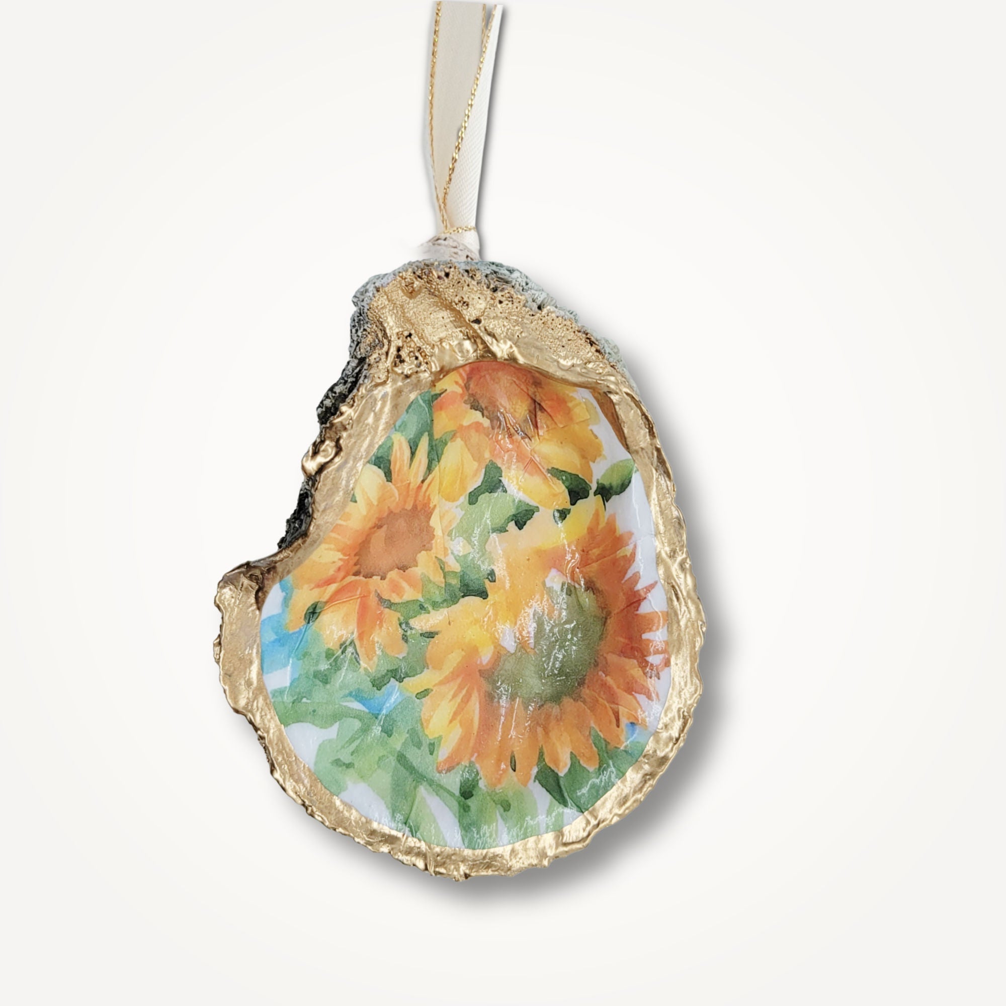 Sunflower Ornament • Oyster Shell