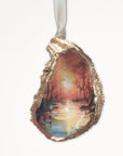 Swamp Sunset Ornament • Oyster Shell