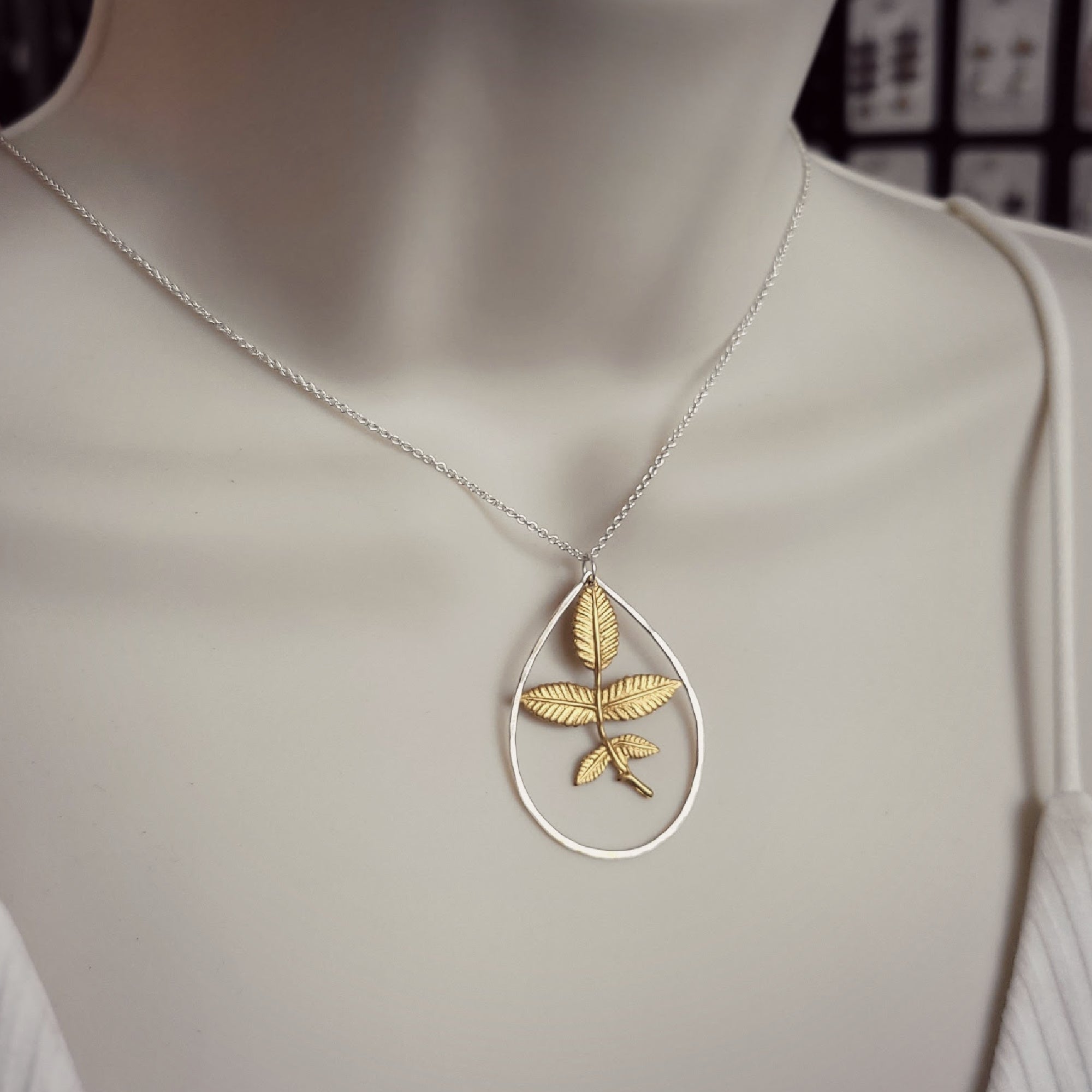 Teardrop Necklace • Foliage