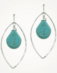 Marquise Earrings • Turquoise Teardrop