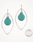 Marquise Earrings • Turquoise Teardrop