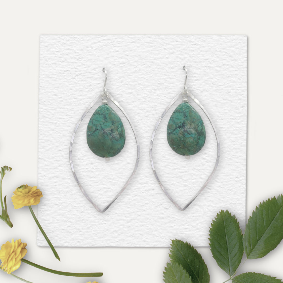 Marquise Earrings • African Jasper