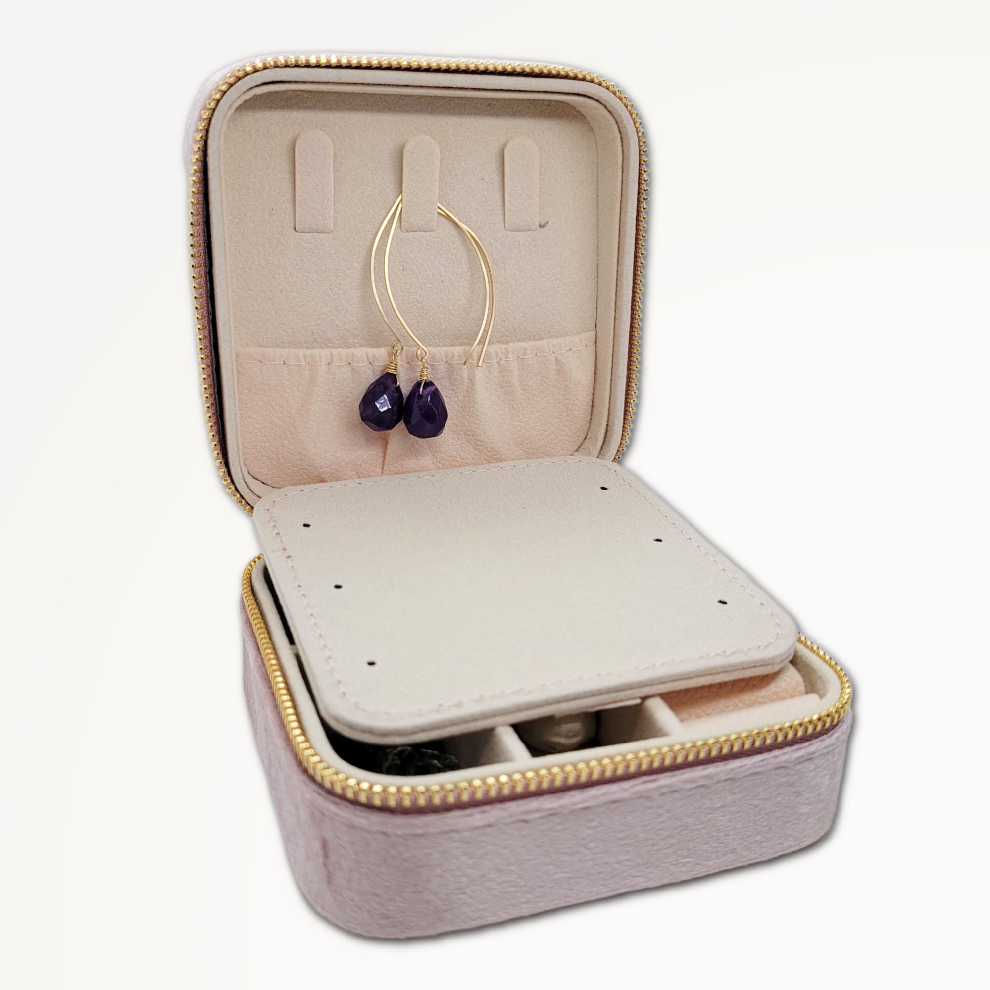 Velvet Jewelry Travel Box • Choice of Color