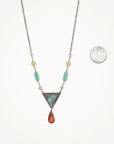 Vibrant Hues Copper Gemstone Necklace