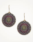 Vintage Button Earrings • Sunflower