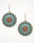 Vintage Button Earrings • Sunflower