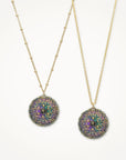 Vintage Button Necklace • Gold Lace Lily