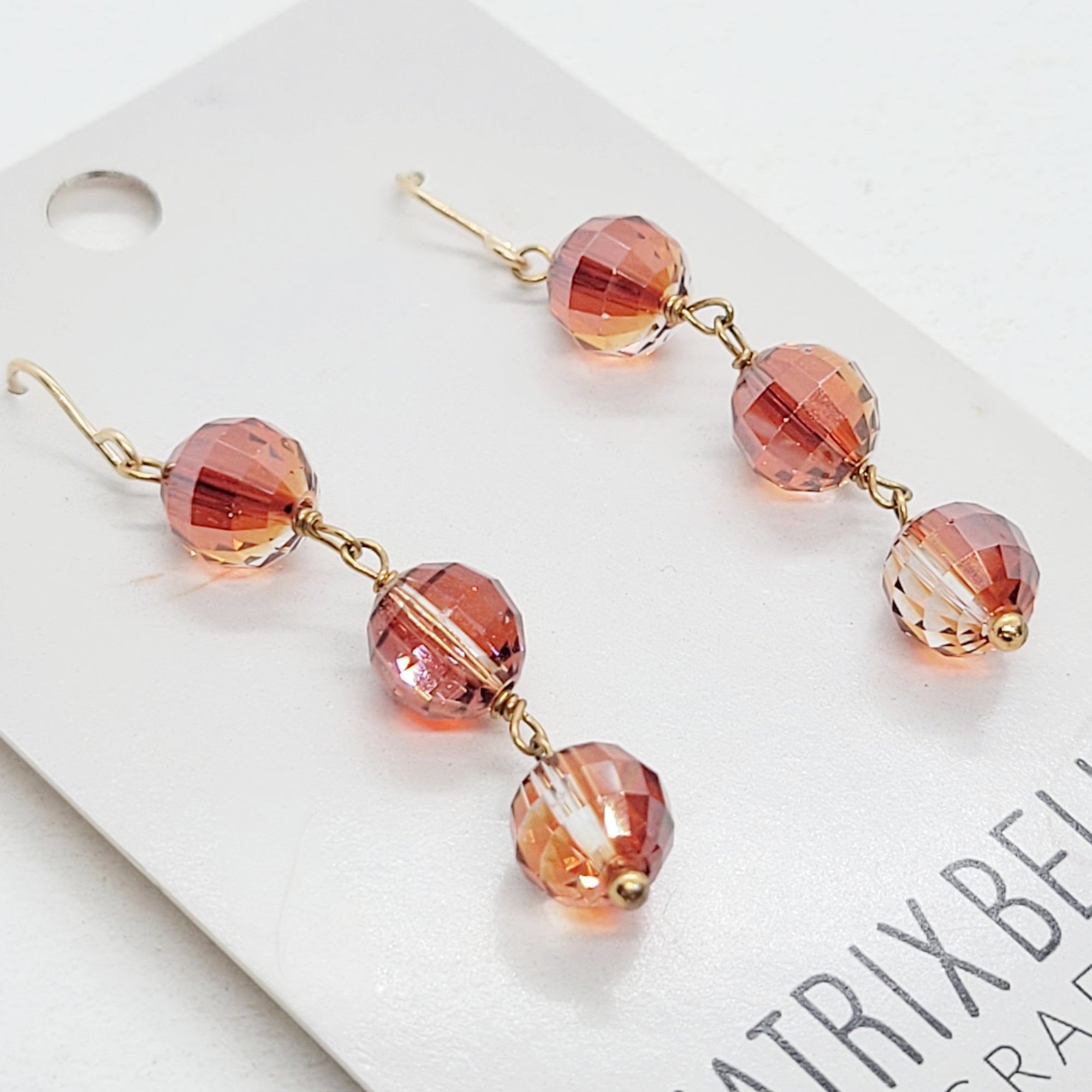 Volcano Drop Crystal Earrings