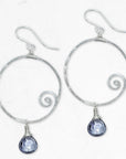 Wave Earrings • Blue Quartz