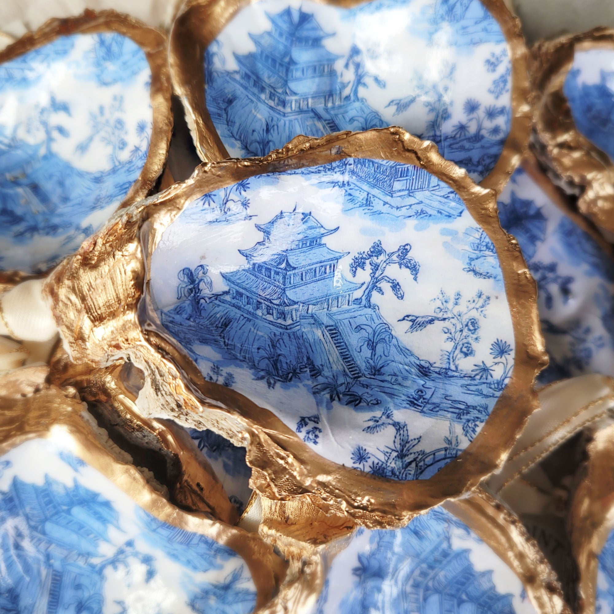 Pagoda Chinoiserie Ornament • Oyster Shell