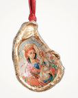 Madonna & Child Oyster Shell Ornament • Ukranian
