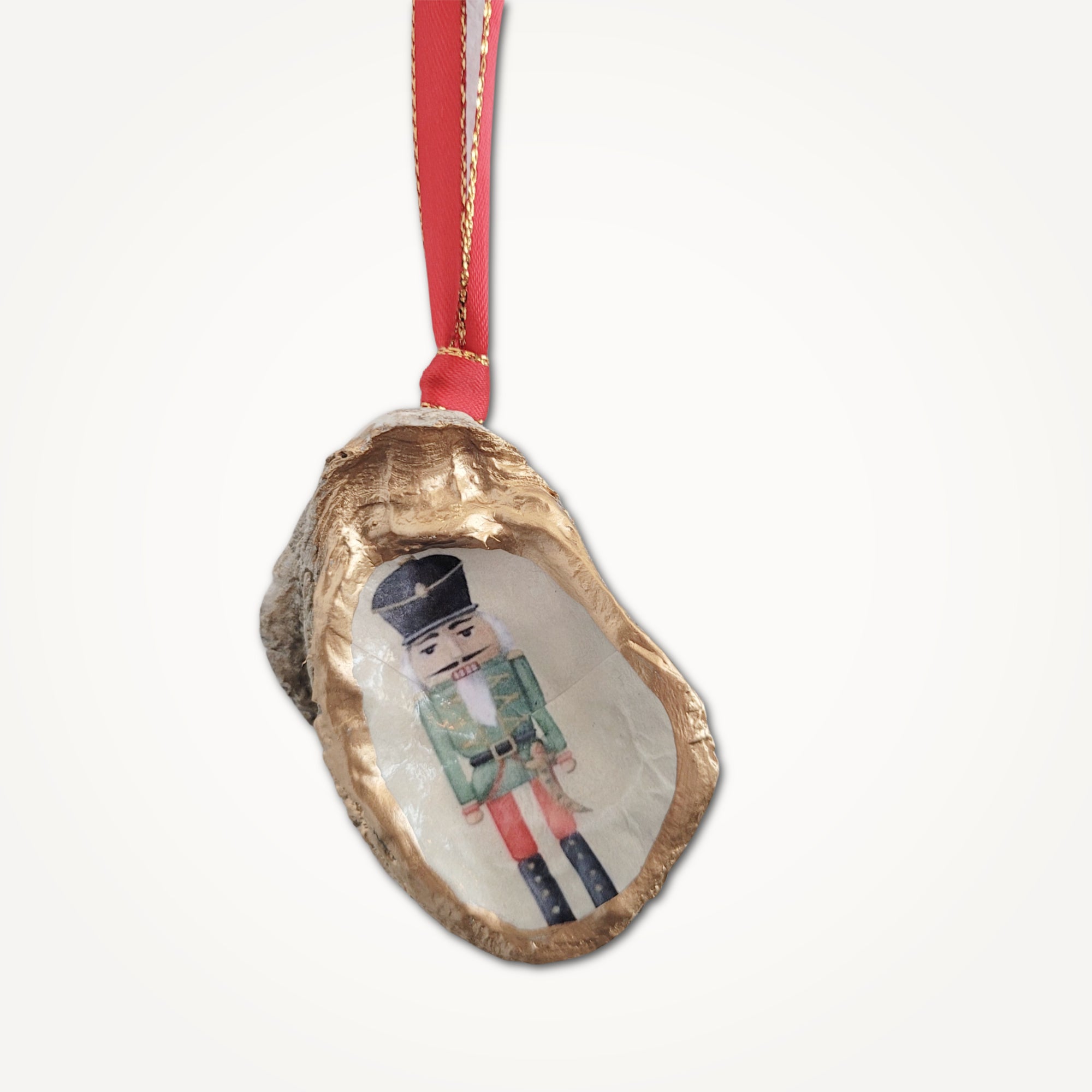 Nutcracker Christmas Ornament • Oyster Shell