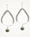 Organic Teardrop Earrings • Choice of Pearl