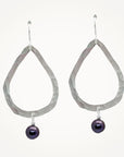 Organic Teardrop Earrings • Choice of Pearl