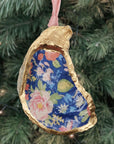 Vintage Floral Pattern Ornament • Oyster Shell