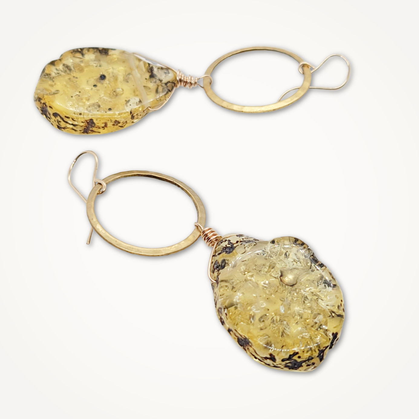 Amber Hoop Earrings