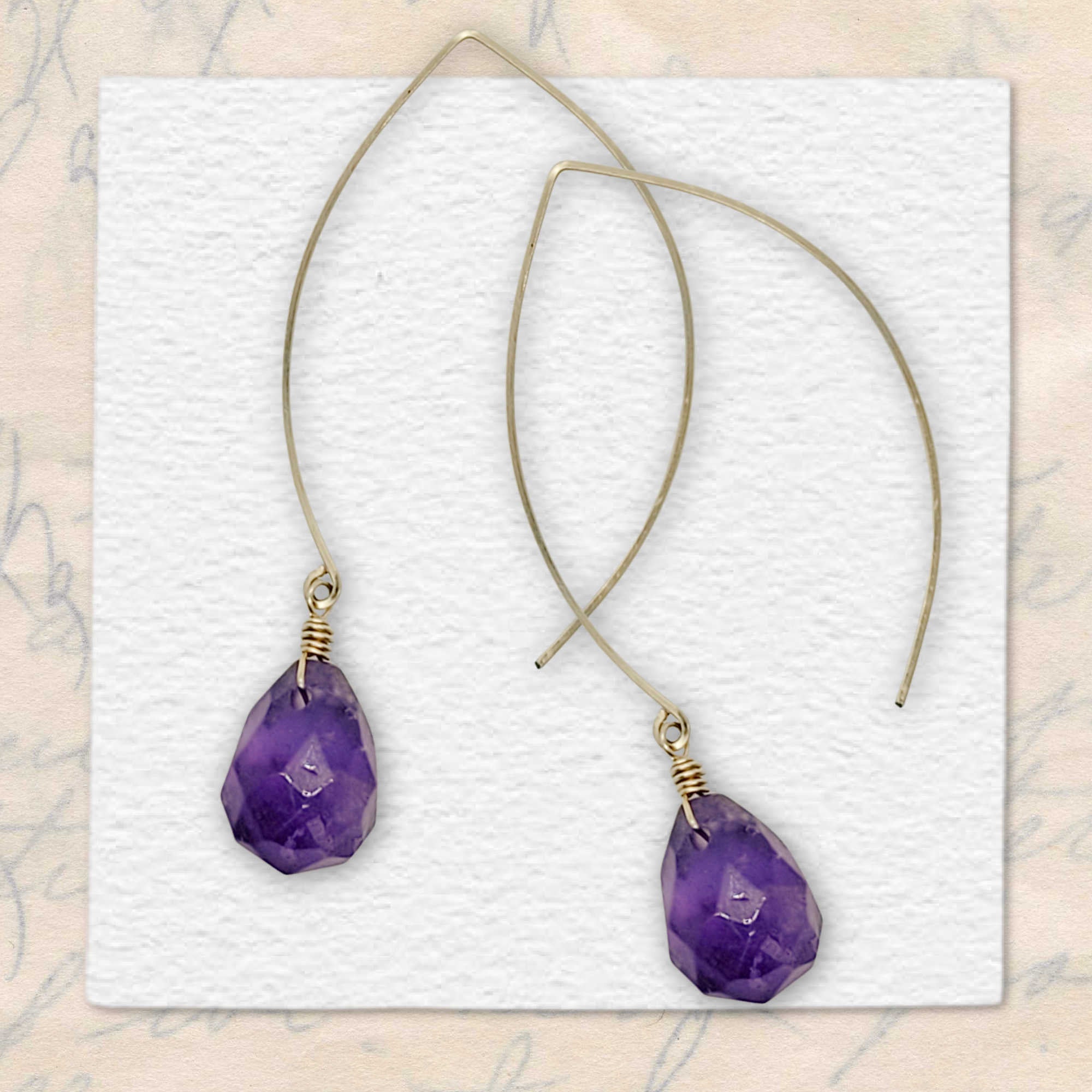 Stone of Peace • Amethyst Earrings