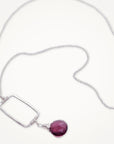 Vertical Frame Necklace • Amethyst