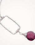 Vertical Frame Necklace • Amethyst
