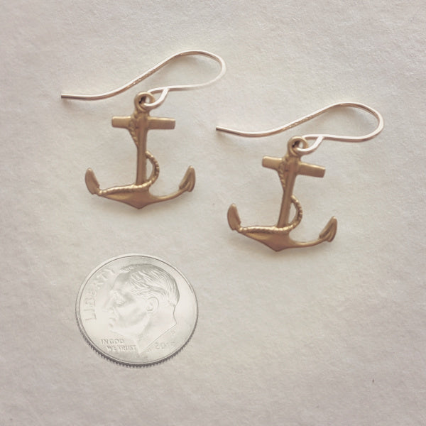 Anchor Earrings • Gold