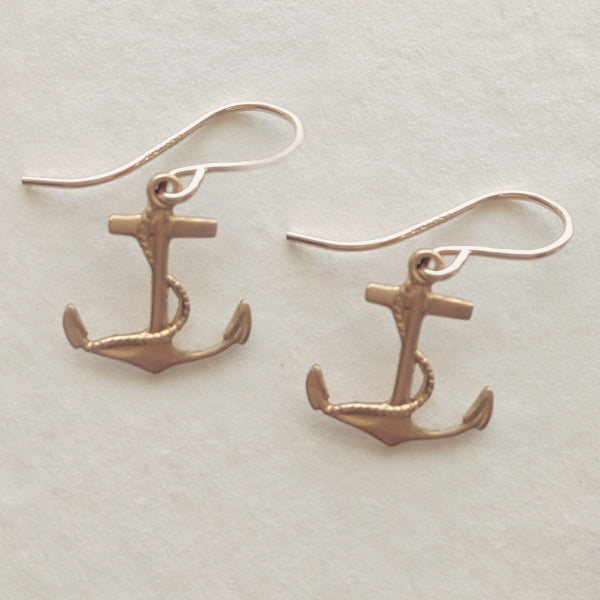 Anchor Earrings • Gold