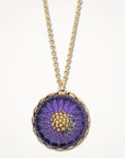 Vintage Button Necklace • Sunflower