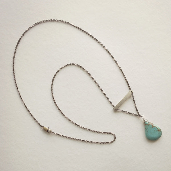 Balance Necklace • Turquoise Teardrop