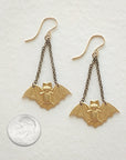 Hanging Bat Earrings