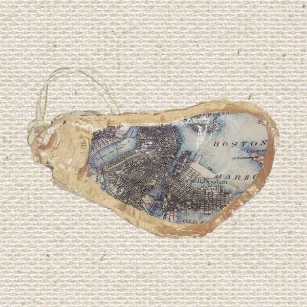 Boston Map Ornament • Oyster Shell