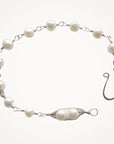 Wire Wrap Silver Peapod Bracelet • 1,2,3 or 4 pearls