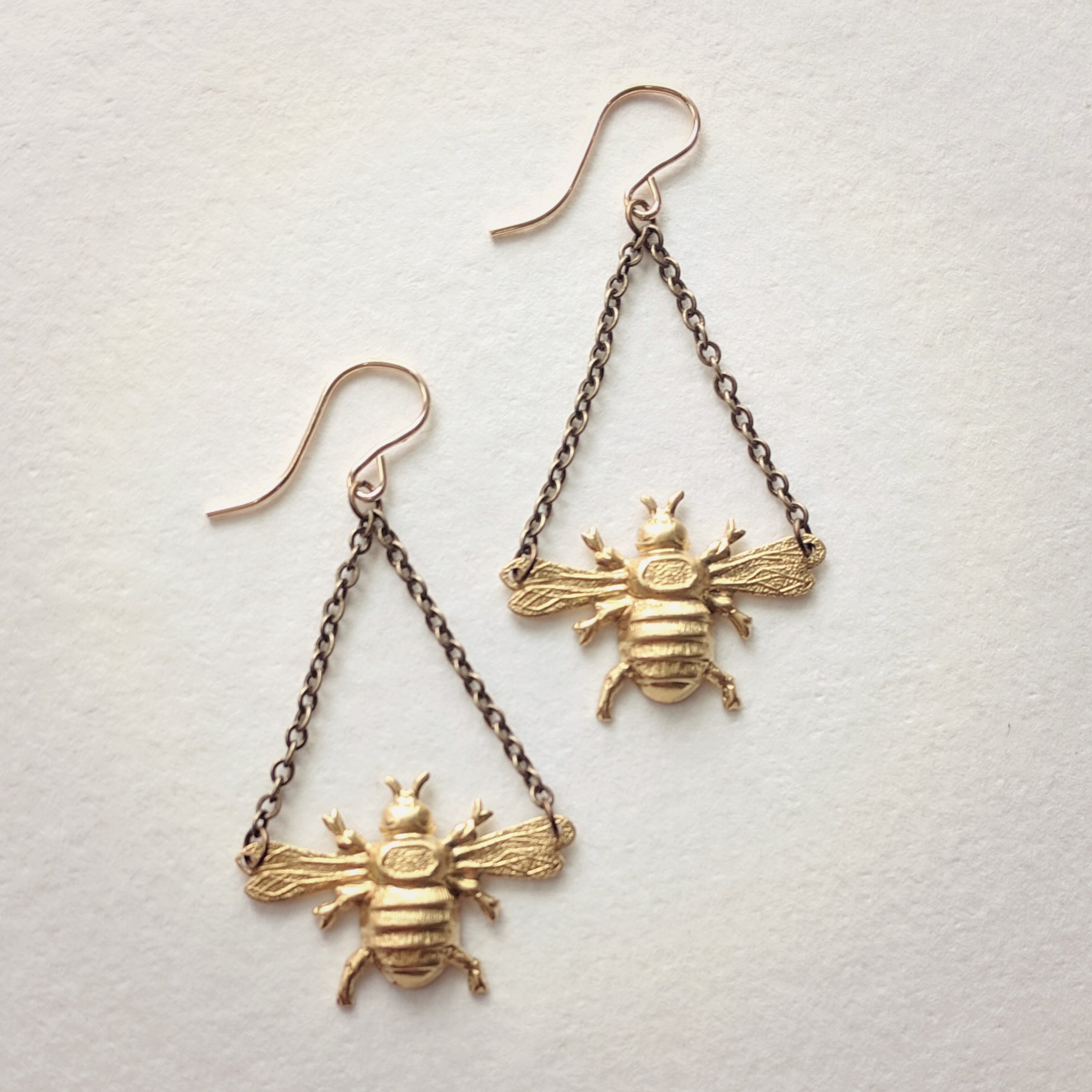 Hanging Bee Earrings