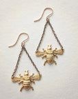 Hanging Bee Earrings